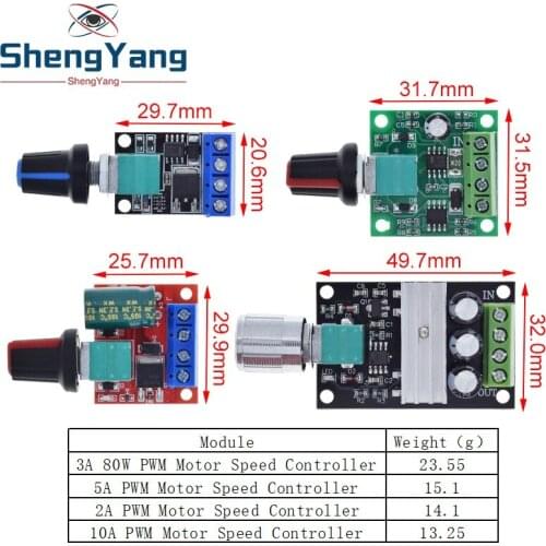 DC 1.8V-35V 2A 3A 5A 10A 30W 80W 90W PWM Motor Speed Controller Low Voltage Motor Speed Controller PWM Adjustable Drive Module