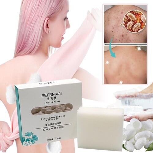 Silk Protein Skin Repair Soap Bar Handmade Silk Protein Foam Wash Bath Skin Care Soap Natural Goat Milk Cleansing Soap