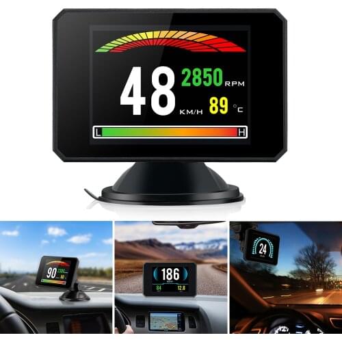 HUD OBD2 Fuel Consumption Speed Water Temperature Head Up Display Digital Car Speedometer Projector On Car Glass Smart Gauges
