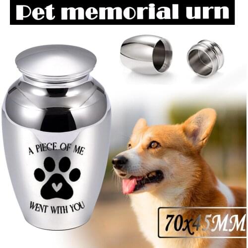 Cremation Urn for pet ashes Keepsake Angel wings Aluminum Alloy Urn Memorial Dog Mini Urn Funeral Urn 5 colors