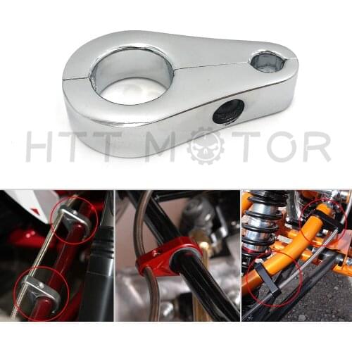 Aftermarket free shippng motorcycle parts 3/4 Inch Billet Aluminum Brake Line Clamps For Honda TRX250EX Yamah Raptor 660 chrome