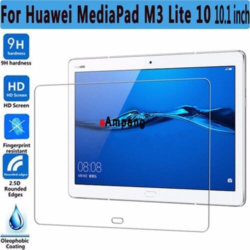 9H Tempered Glass for Huawei Mediapad M3 Lite 10 10.1 inch BAH-W09 BAH-AL00 Screen Protector for Huawei M3 Lite 10 Glass Film