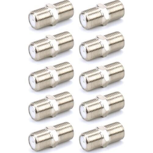 10PCS F Type Coupler Adapter Connector Female F/F Jack RG6 or RG59 /1pcs SMA RF Coax Connector / F Male Plug Coaxial Connector