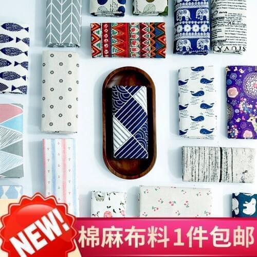 100cm*150cm Cotton Linen Printing Fabric Linen Floral Fabric Burlap Sofa Curtain Tablecloth Fabric DIY Apparel Sewing Fabric