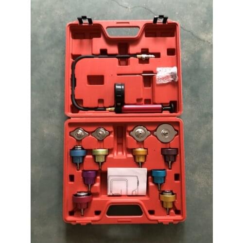 14Pcs Car Leak Detector tool Auto Cooling System Coolant Vacuum Purge full set Universal Automotive Radiator Pressure Tester Kit