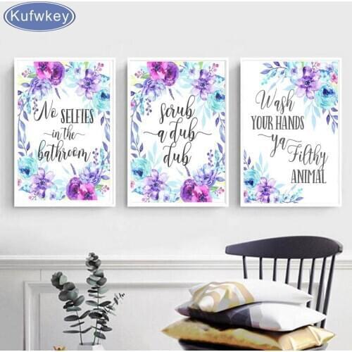 3 Pieces Diamond Embroidery Full Square 5D DIY Diamond Painting 4pcs Blue Flowers Posters Watercolor icon Diamond mosaic decor