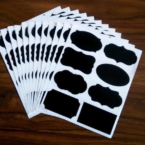 8pcs/sheet Blackboard Sticker Craft Kitchen Jars Organizer Labels Chalkboard
