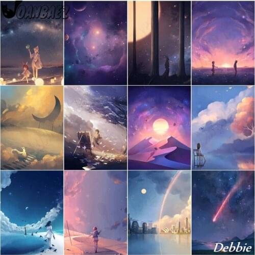 Anime Landscape Diamond Painting 5D DIY Cartoon Cross Stitch Embroidery Mosaic Kit Hand Inlay Craft Gift Design Home Decor