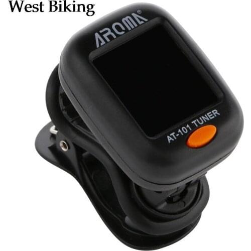 AT101 Tuner Clip-On Digital For Acoustic Electric Guitar Bass Violin Fancy Black