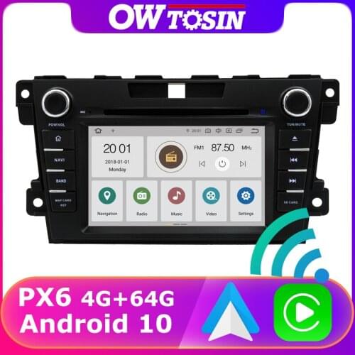 PX6 4+64G Car DVD Media For Mazda CX7 CX-7 2007-2015 GPS Carplay Android 10 TDA7850 Radio Bluetooth 5.0 Android auto 5*USB HDMI