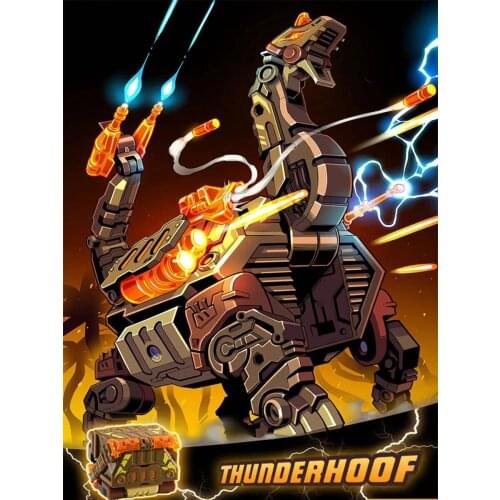 BeastBox Deformation Robots Transformation Animal Toy Cube Model Thunder Hoof Brontosaurus Dinosaur Action Figure Jugetes