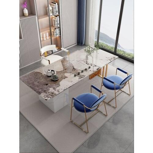 Rock tea table and chair combination ins wind office tea several modern household simple tea room boiling water tea table