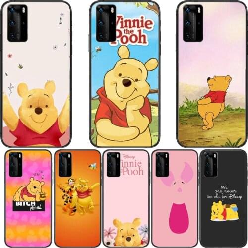 Sunshine Winnie Bear Phone Case For Huawei P40 p30 P20 10 9 8 Lite E Pro Plus Black Etui Coque Painting Hoesjes comic fas
