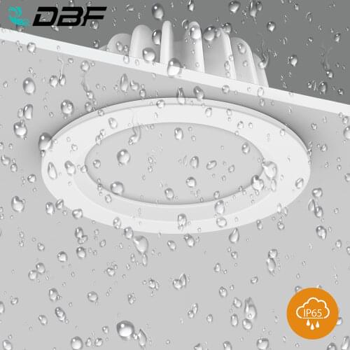 [DBF]Black/White IP65 Waterproof Recessed LED Downlight SMD5730 5W 7W 9W 12W 15W Spot Light Bathroom Ceiling Lamp AC 110V/220V