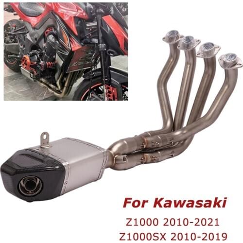 For Kawasaki Z1000 2010-2021 Motorcycle Exhaust Full System Escape Muffler Tips Front Header Pipe Z1000SX