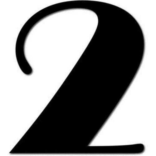 Customized Floating HOUSE NUMBER 2 Modern High-Quality Gloss Acrylic