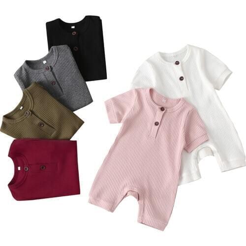 Newborn baby Boy Girls Clothes Short Sleeve Romper Short Sleeve Jumpsuit