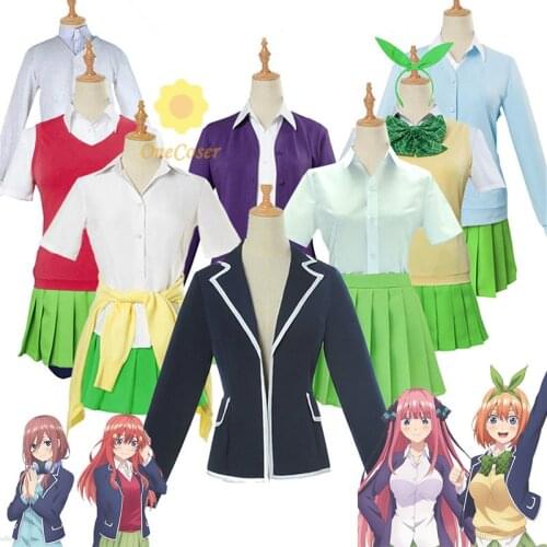 The Quintessential Quintuplets Anime Miku Nakano Ichika Nino Cosplay Costume Nakano Yotsuba Suit School Uniform Men Women