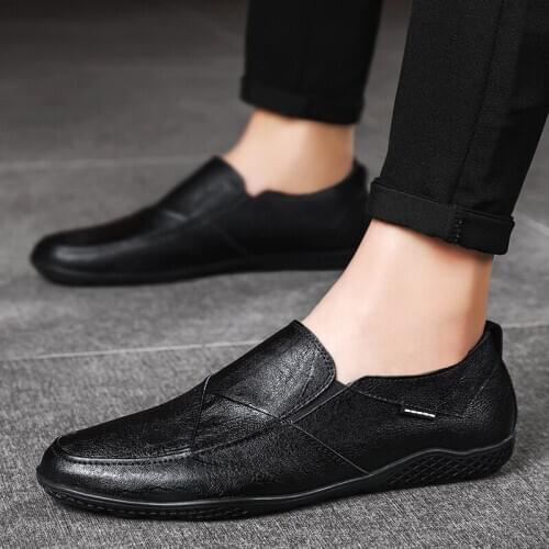 Outdoor comfortable Men Genuine Leather Shoes Moccasins Loafers Fashion Masculino Classic Handmade Slip On Driving Casual Shoes