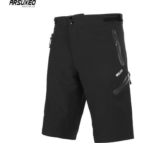 ARSUXEO Mens MTB Cycling Shorts Loose fit Outdoor Sport Downhill Mountain Bicycle Riding Road Reflective 1703A