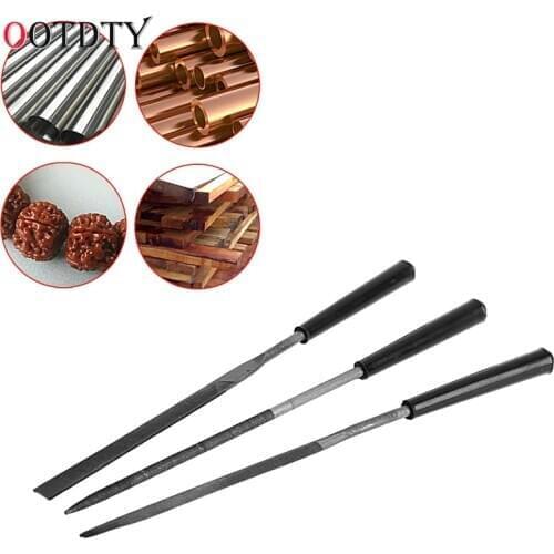 3pcs Wood Carving Craft Metal Diamond Needle File Set Tools for Ceramic Glass