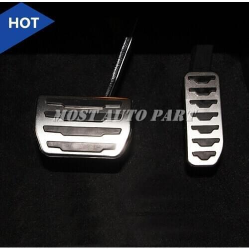 AT Foot Pedal Gas Fuel Brake Pedal Cover 2pcs For Jaguar F-Pace X761 2016-2019 Car accesories interior Car decoration