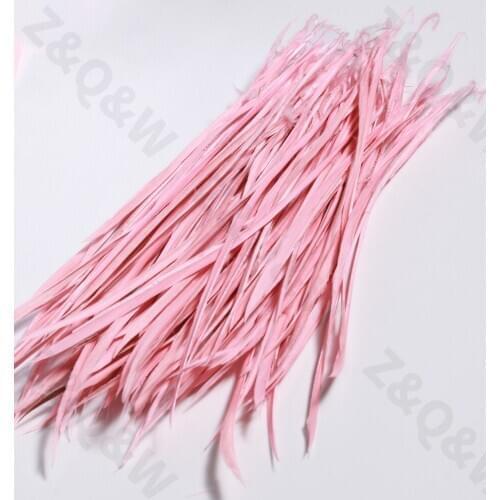 Natural 6-8 inches (15-20CM) goose feather monofilament edge feather dyed light pink 100-500pcs DIY craft jewelry decoration