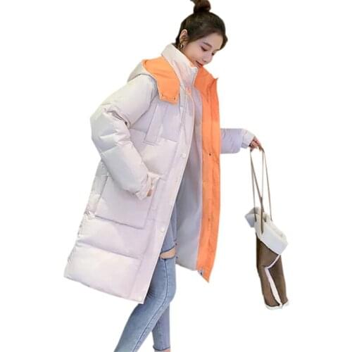 New 2021 Women Parkas Long Jacket Winter Thick Hooded Cotton Padded Coats Female Outwear Loose Puffer Parkas Ladies Oversize