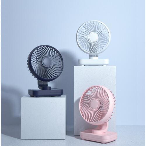 Mini Fan Portable Home Desktop Rechargeable Noiseless Strong Cooling Fan 4000mAh 4 Speed Adjustable Silent Table Fan Air Cooler