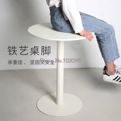 Nordic Sofa Side Net Red Balcony Tea Table Small Size Table Light Luxury Iron Art Very Simple Corner Round Table Mini