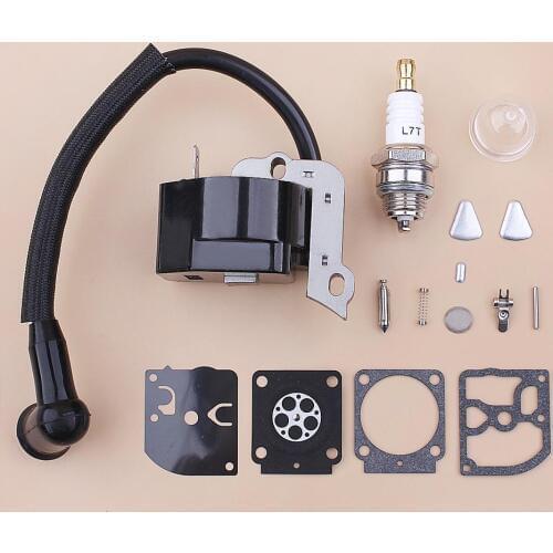 Ignition Coil Spark Plug For Stihl FS38 FS55 HS45 Carburetor Repair Kit Trimmer 4140 400 1300