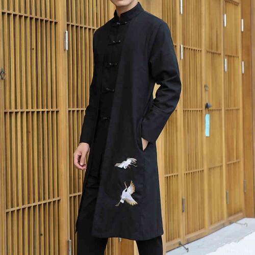 Traditional chinese clothing for men male overcoat outerwear oriental winter trench coat men trenchcoat clothes 2018 TA198
