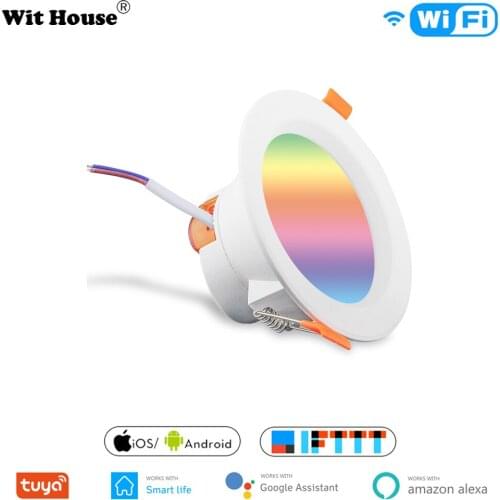 LED Downlight WiFi Smart APP Dimming Round Spot Light 5W 7W 9W RGB Color Changing Warm Cool light Work with Alexa Google Home