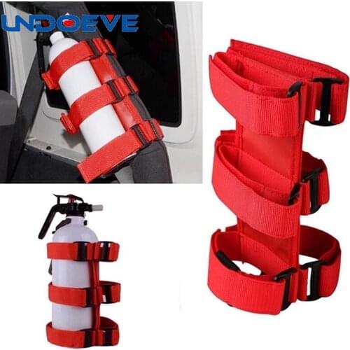 Undoeve Roll Bar Fire Extinguisher Holder with Adjustable Straps for Jeep Wrangler TJ YJ JK CJ