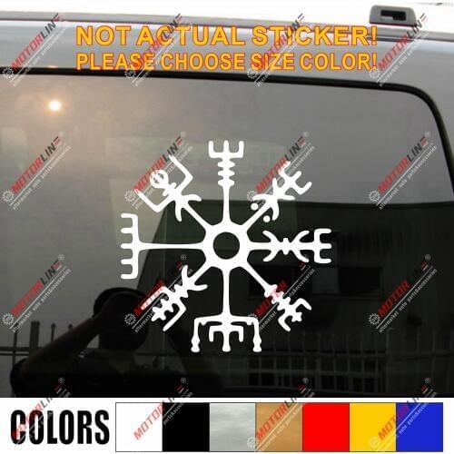 Vegvisir Viking Compass Decal Sticker Viking Odin Norse Norway Vinyl pick size