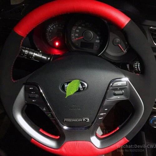 High quality suede hand stitched for porsche 718 taycan macan steering wheel cover Car accessories 2021 Auto interior