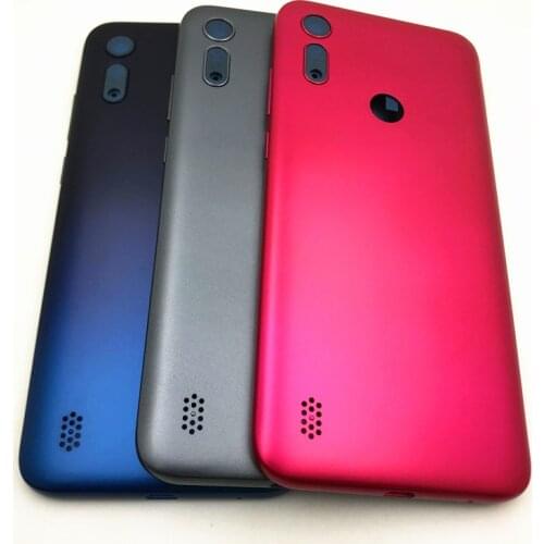 For Motorola Moto E6S 2020 Back Battery Cover Rear Door Panel Housing Case With Power Volume button Repair parts