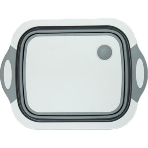 1 Pcs Multi-functional Foldable Mold-proof Gray Plastic Large Thick Vegetables Cutting Board Chopping Board Kitchen Tools
