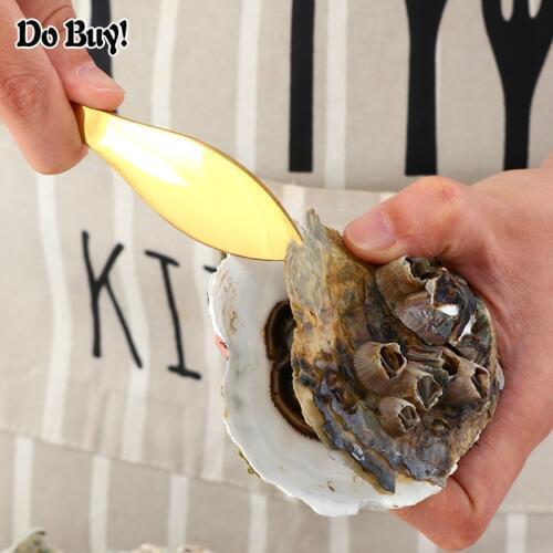 1 Pcs Oyster Knife Stainless Steel Sharp-edged Open Shell Seafood Opening Scallop Shell Oyster Knife Tool