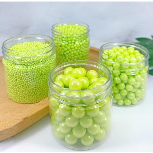 15g Edible Colorful Sugar Beads Pearl Sugar Balls DIY Cake Baking Sprinkled with Green Balls Cake Decoration Baking Materials