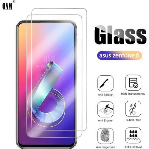 2Pcs Tempered Glass For ASUS ZENFONE 6 ZS630KL Screen Protector ZENFONE 6 ZS630KL Protective Glass Film