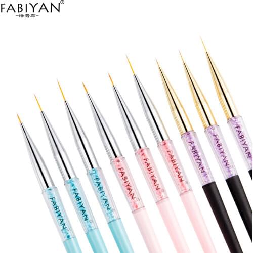 3 Pcs/Set Nail Art UV Gel Brushes Lines Liner Flower Drawing Design Acrylic Rhinestone Painting DIY Pen Manicure Tools