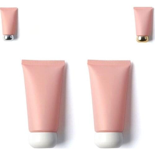 50ML X 50 Pink Empty Soft Tube Cosmetic Cream Lotion Shampoo Containers Facial cleanser Unguent Container Tube Squeeze Screw Cap