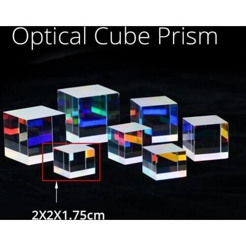 6pcs 2X2X1.75cm optical glass Defective Cross Dichroic X-Cube Prism RGB Combiner or Splitter Prism
