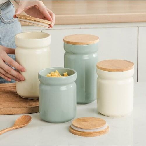 700ml/1000ml Single Piece Air Tight Kitchen Storage Boxes Dry Foods Tea Oatmeal Cereals Beans Containers Candy Pasta Organizer