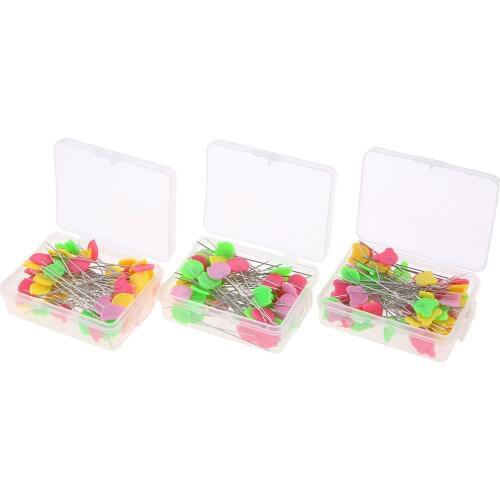 80Pcs/bag Dressmaking Pins Sewing Patchwork Pins Tulip/Bird/Bear Head Pins Sewing Tool Needle Arts Sewing Accessories