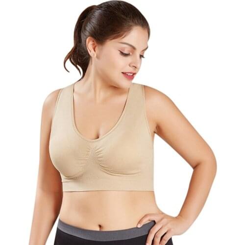 Seamless Bra For Women With Pads Push Up Bralette Bras Wireless Active Brassiere Plus Size Underwear S-4XL 2021