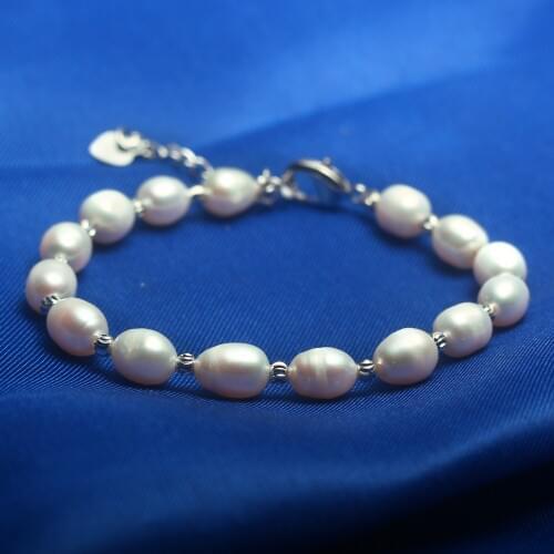 Cauuev Genuine Natural Freshwater Pearl Bracelets Bangles For Women with White Clay Zircon Ball Elasticity Jewelry Gift 2021