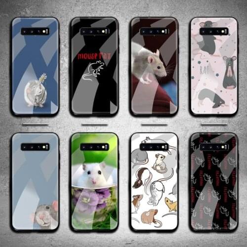 Mouse Rat Phone Case Tempered Glass For Samsung S20 Plus S7 S8 S9 S10 Note 8 9 10 Plus