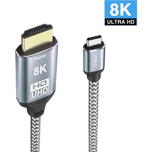Chenyang 1.8m 6ft USB4 USB-C Type-C Source to HDMI 2.0 Display 8K UHD 4K DP to HDMI Male Monitor Cable Connector